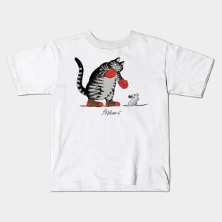 B Kliban Cat boxing Kids T-Shirt